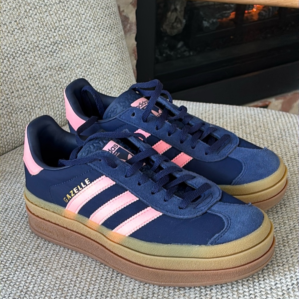 Adidas Gazelle Bold Blue Pink Spark SZ 7 WOMENS. Brand new. Never worn.